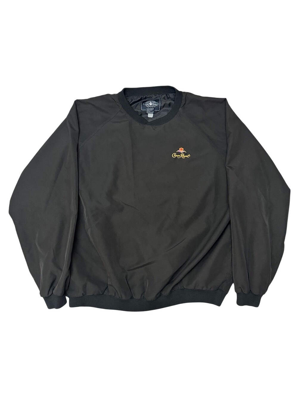 Charles River Apparel Jacket Mens XL Black Crown Royal Liquor Logo Windbreaker
